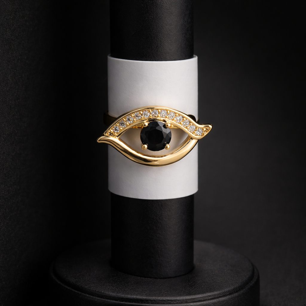Evil Eye Crystal Ear Cuff