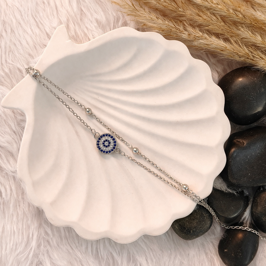 Evil Eye Double Chain Bracelet