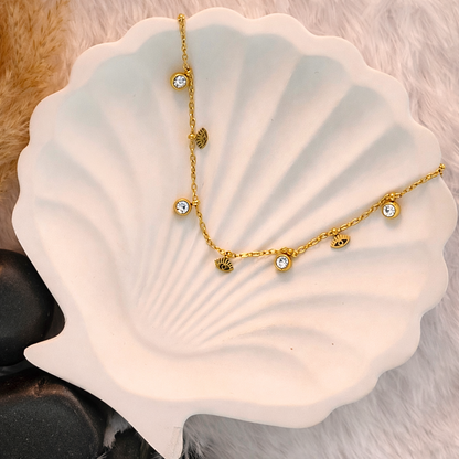 Gold Evil Eye Charm Bracelet