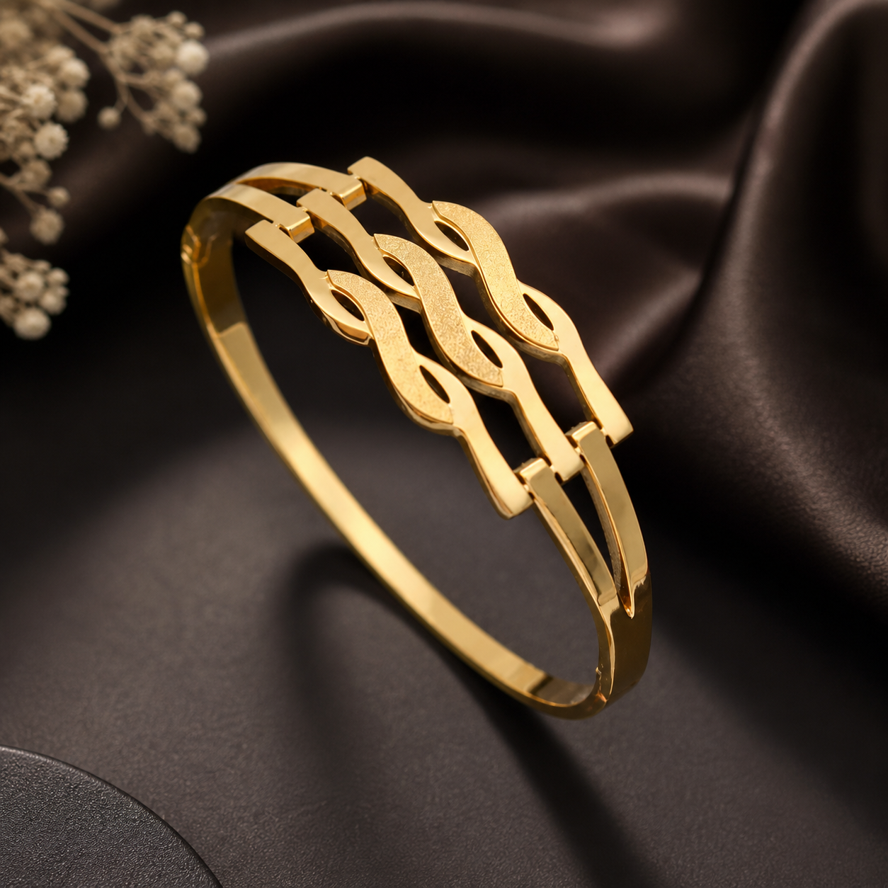 Triple Infinity Bangle Bracelet