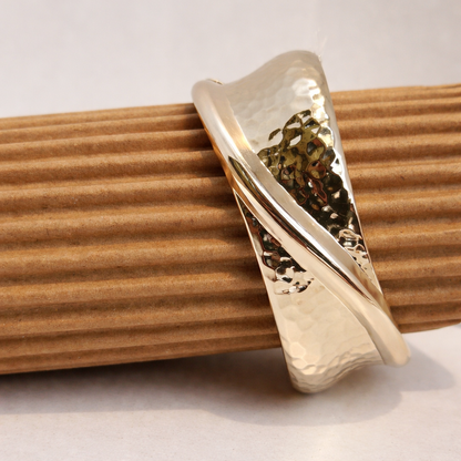 Beaten Gold Cuff Bracelet