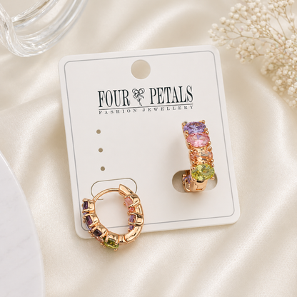 Multi Colour Diamond Earrings